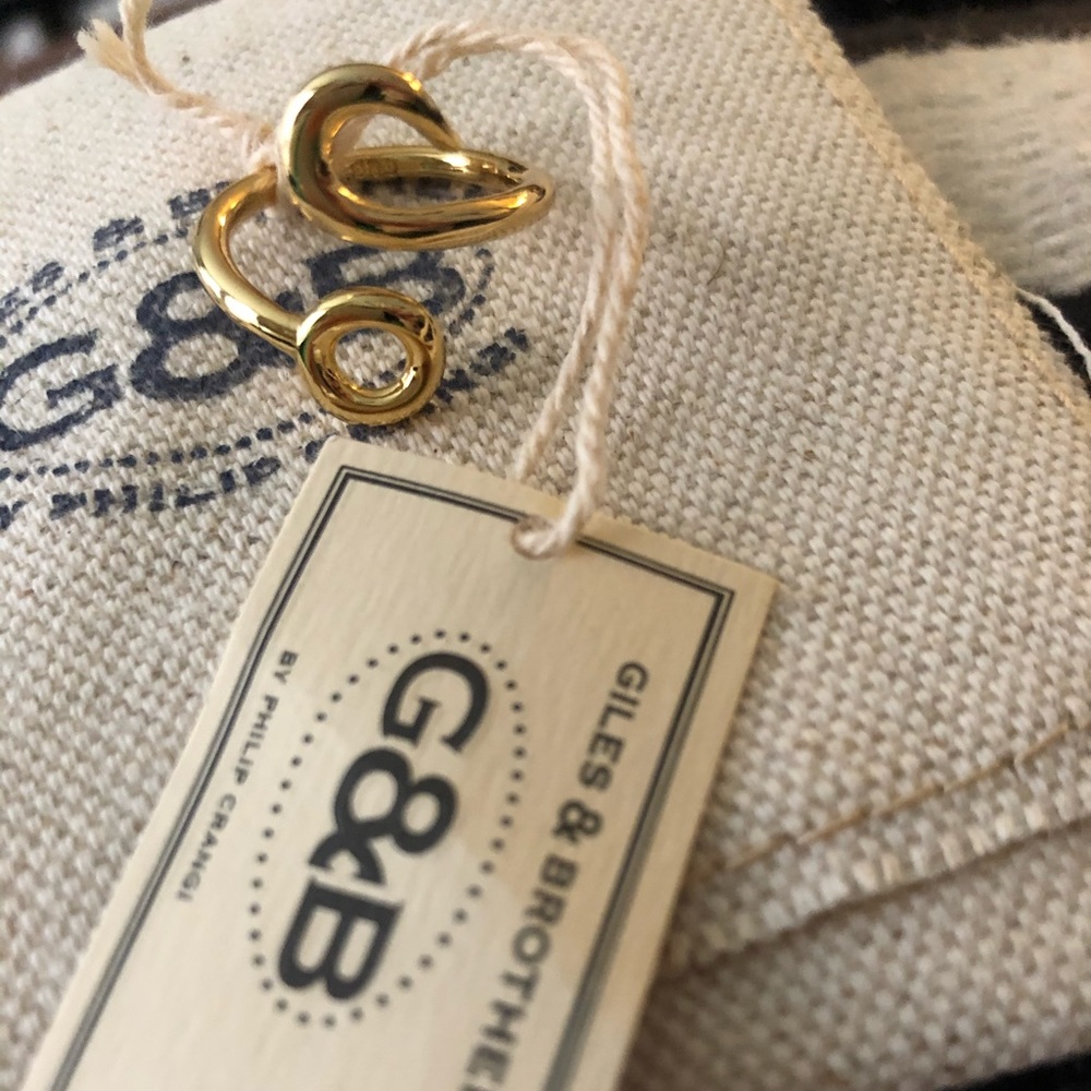 Giles and Brother hook ring gold NWT - Picture 3 of 4